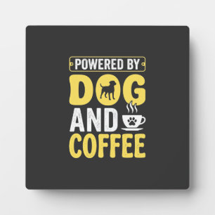 Hond Koffie Liefhebber Aangedreven Door Design Fotoplaat