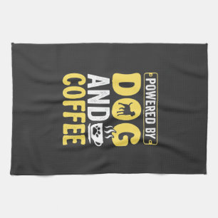 Hond Koffie Liefhebber Aangedreven Door Design Theedoek