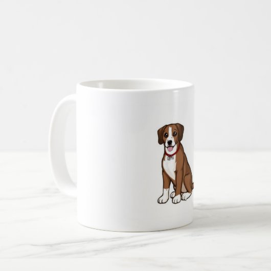 hond koffiemok (Voorkant links)
