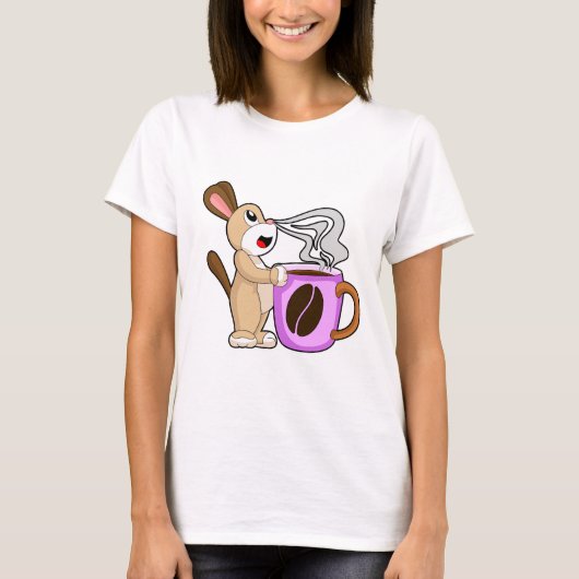 Hond koffiemok t-shirt (Voorkant)