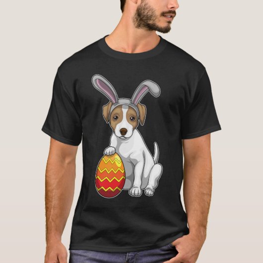 Hond Konijn Paasei T-shirt (Voorkant)