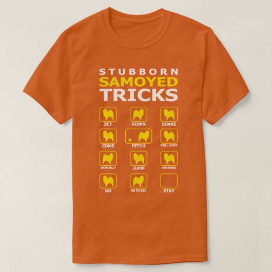 Hond Koppig Samoyed Hond Tricks Grappig T-shirt (Design voorkant)