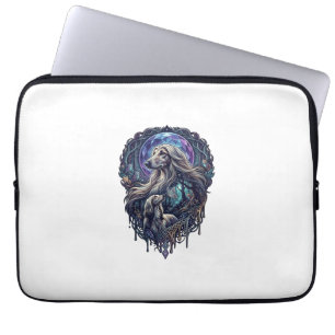 Hond Kristal Maan Betoverd Bos_1 Laptop Sleeve