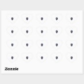 Hond Kristal Maan Betoverd Woud_1 Hart Sticker (Vel)