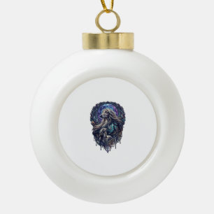 Hond Kristal Maan Betoverd Woud_1 Keramische Bal Ornament
