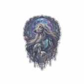 Hond Kristal Maan Betoverd Woud_1 Sticker (Voorkant)