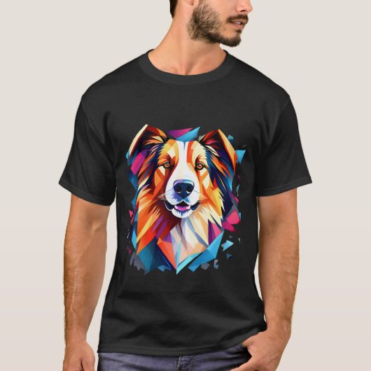Hond kubisme Art Style T-shirt (Voorkant)