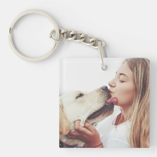 Hond Kus Foto Sleutelhanger (Voorkant)