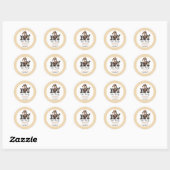 Hond Laat Ons Feest Verjaardag Ronde Sticker (Vel)