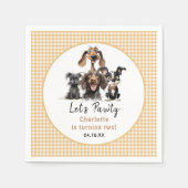 Hond Laat ons Feest Verjaardag Servet (Voorkant)