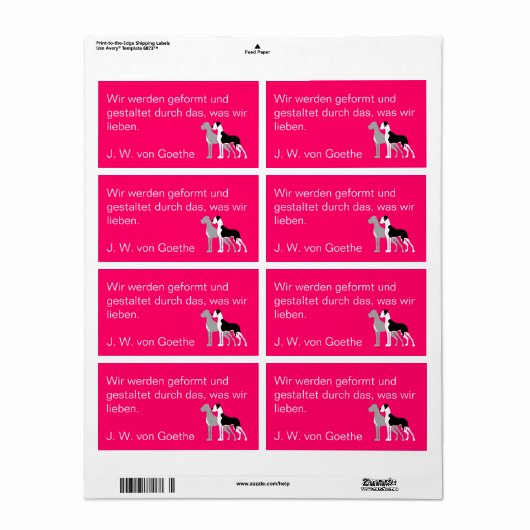 Hond Labels (Full Sheet)