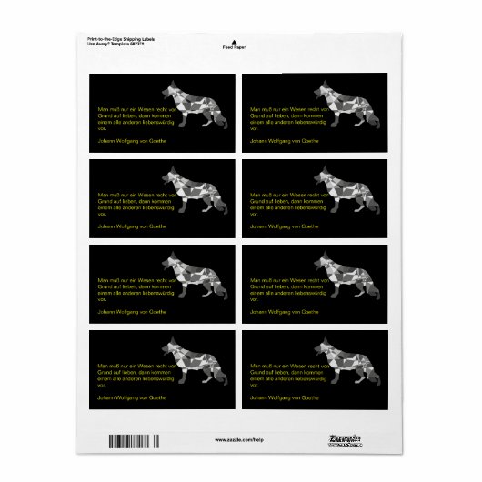Hond Labels (Full Sheet)