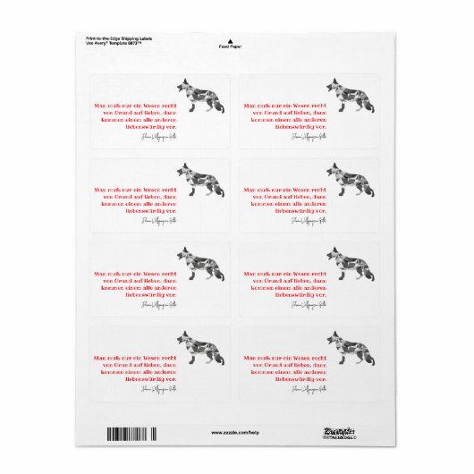 Hond Labels (Full Sheet)