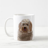 Hond Labradoodle Schattig Hond Design Koffiemok (Links)