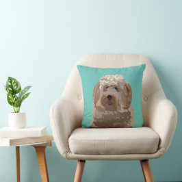 Hond Labradoodle Schattig Huisdier Kussen