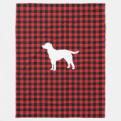 Hond Labrador Check Mountain Living Fleece Deken (Voorkant)