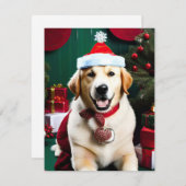 Hond Labrador Kerstmis Feestdagenkaart (Voorkant / Achterkant)