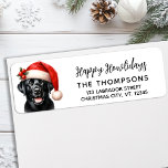 Hond Labrador Retriever Christmas Retouradres Etiket<br><div class="desc">Black Labrador Retriever Christmas Return Adreslabels Verspreid feestvreugde met onze heerlijke Black Labrador Retriever Christmas Return Adreslabels! Perfect voor Labrador-liefhebbers, deze labels voegen een vleugje feestelijke charme toe aan uw vakantie-correspondentie. Elk label heeft een schattige zwarte Labrador Retriever met een vrolijke kerstmuts, die de feestelijke sfeer en de lieflijke natuur...</div>