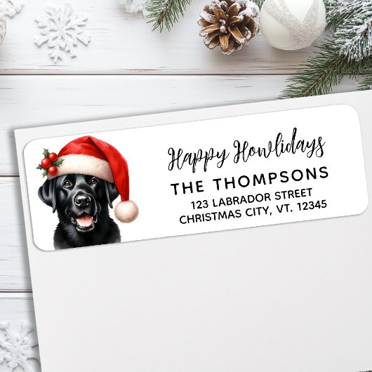 Hond Labrador Retriever Christmas Retouradres Etiket