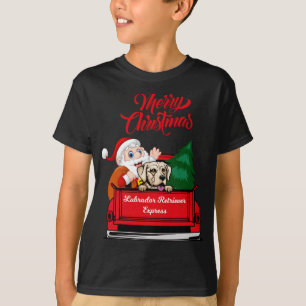 Hond Labrador Retriever met Sinterklaas in Red Tru T-shirt