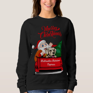Hond Labrador Retriever met Sinterklaas in Red Tru Trui