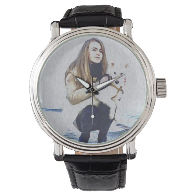 Hond, Laika, Dieren Horloge (Voorkant)