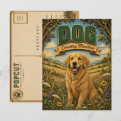 Hond Landwei POPCUT Briefkaart (Voorkant / Achterkant)