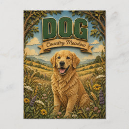 Hond Landwei POPCUT Briefkaart