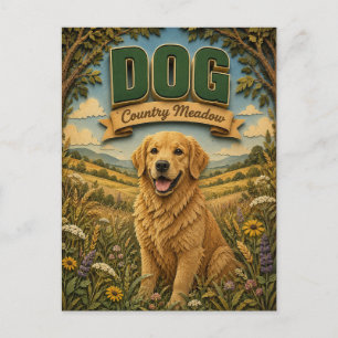 Hond Landwei POPCUT Briefkaart