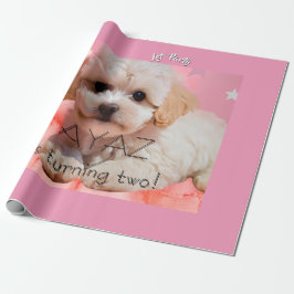 Hond Laten we feest verjaardag  Cadeaupapier