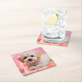 Hond Laten we feest verjaardag Kartonnen Onderzetters