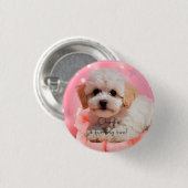 Hond Laten we feest verjaardag  Ronde Button 3,2 Cm (Voorkant /achterkant)