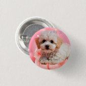 Hond Laten we feest verjaardag  Ronde Button 3,2 Cm (Voorkant /achterkant)