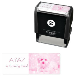Hond Laten we feest verjaardag Zelfinktende Stempel