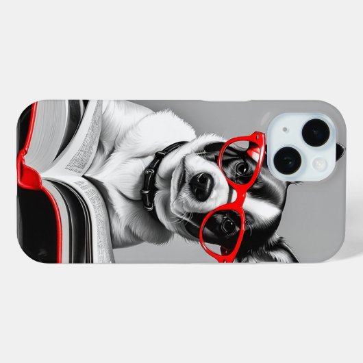 Hond Leesboek Case-Mate iPhone Case (Achterkant (horizontaal))