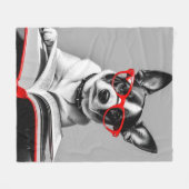 Hond Leesboek Fleece Deken (Voorkant (Horizontaal))