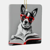 Hond Leesboek Keramisch Ornament (Rechts)