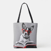 Hond Leesboek Tote Bag (Achterkant)