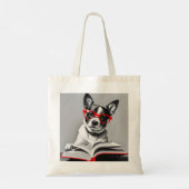 Hond Leesboek Tote Bag (Achterkant)