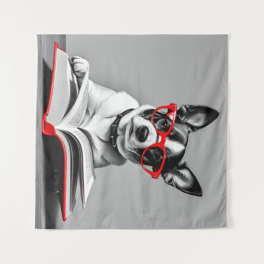 Hond Leesboek Wandkleed (Voorkant (horizontaal))