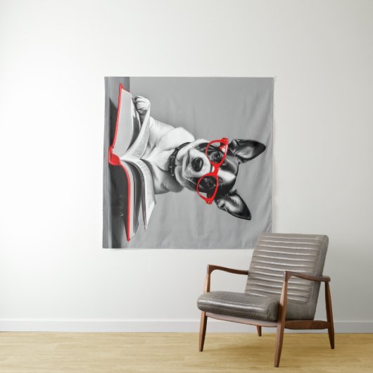 Hond Leesboek Wandkleed (In Situ (horizontaal))