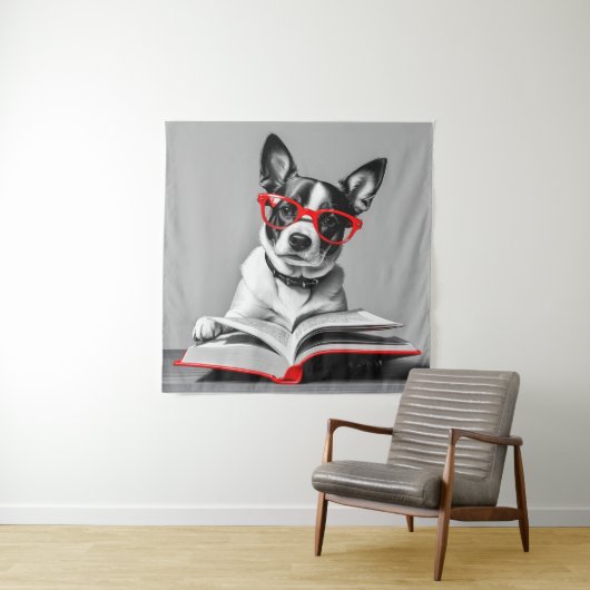 Hond Leesboek Wandkleed (In situ)