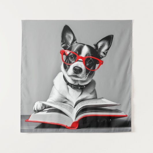 Hond Leesboek Wandkleed (Voorkant)