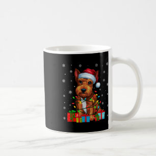 Hond lelijke Xmas Light Santa Hat Schotse Terriër Koffiemok