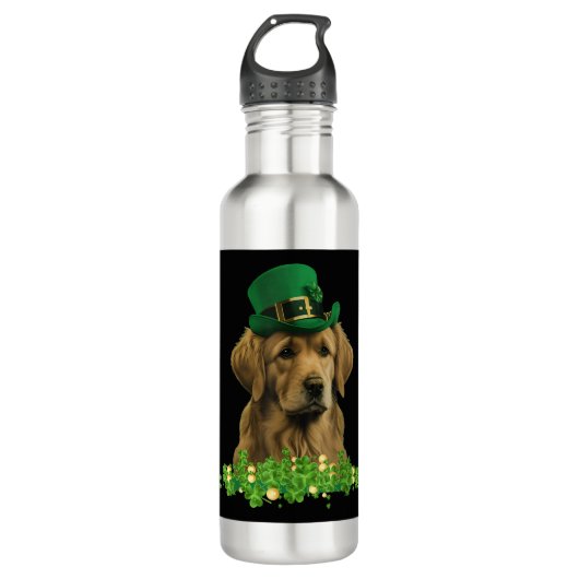 Hond Leprechaun St Patricks Day, Grappige St patty Waterfles (Voorkant)