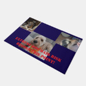 Hond leuk cadeau personaliseren deurmat (Schuin)