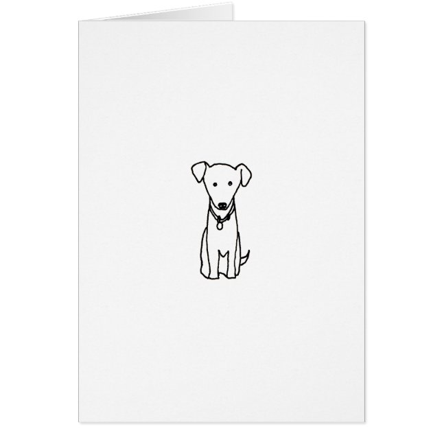 Hond - leuk om een lijn te trekken, kunst logo ont (Voorkant)