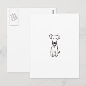Hond - leuk om een lijn te trekken, kunst logo ont briefkaart (Voorkant / Achterkant)