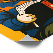 Hond lezen met een boek - tijd om te lezen! poster (Hoek)