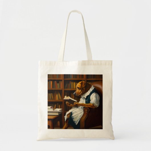 Hond lezen tote bag (Voorkant)